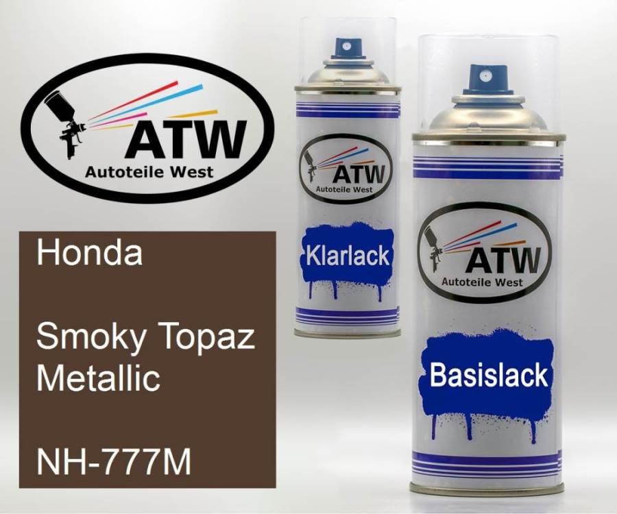 Honda, Smoky Topaz Metallic, NH-777M: 400ml Sprühdose + 400ml Klarlack - Set, von ATW Autoteile West.